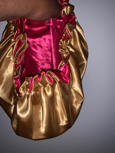 Gold \ Pink Satin Bonnets