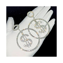 Load image into Gallery viewer, Big Bling Crystal Hoop Fashionable Earrings
